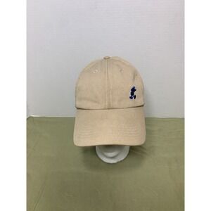Walt Disney World Adult Hat Cap Adjustable Tan Navy Mickey Mouse Embroidered